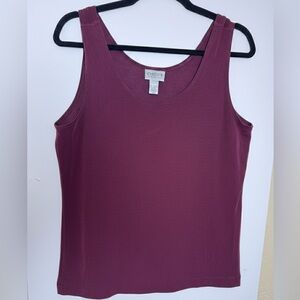 Chicos Travelers  dark burgundy sleeveless tank top size 2